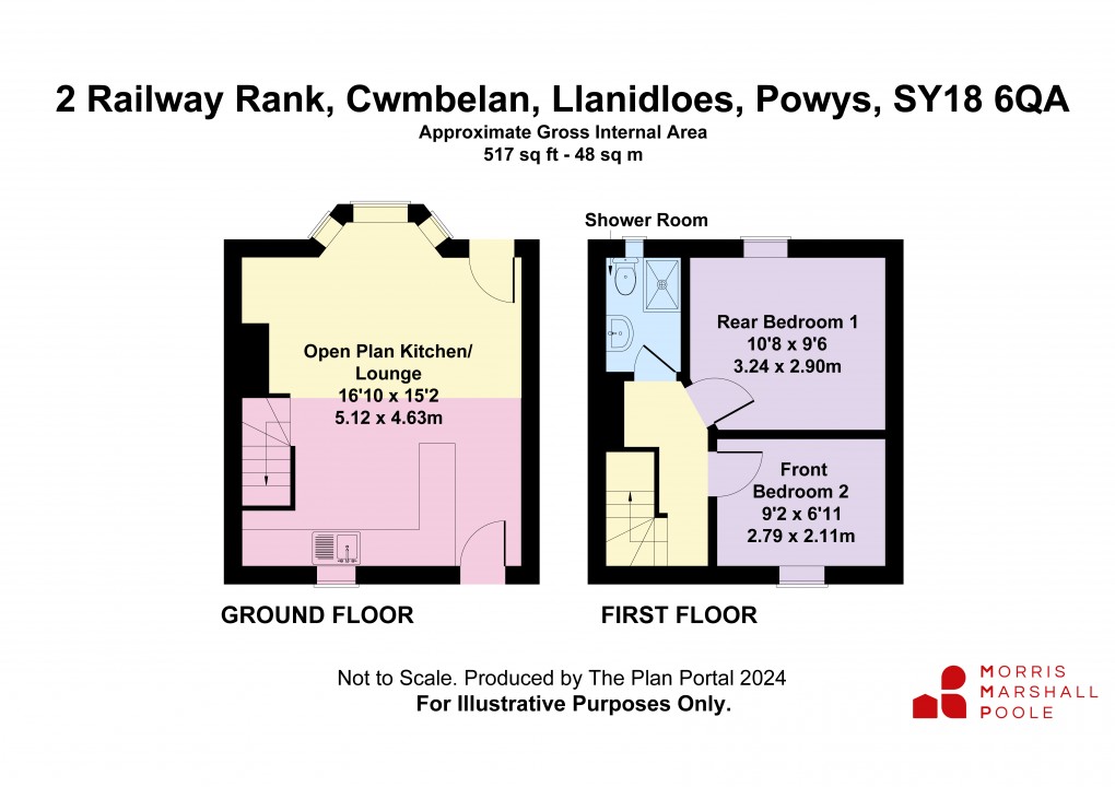 Floorplan for Railway Rank, Cwmbelan, Llanidloes, Powys