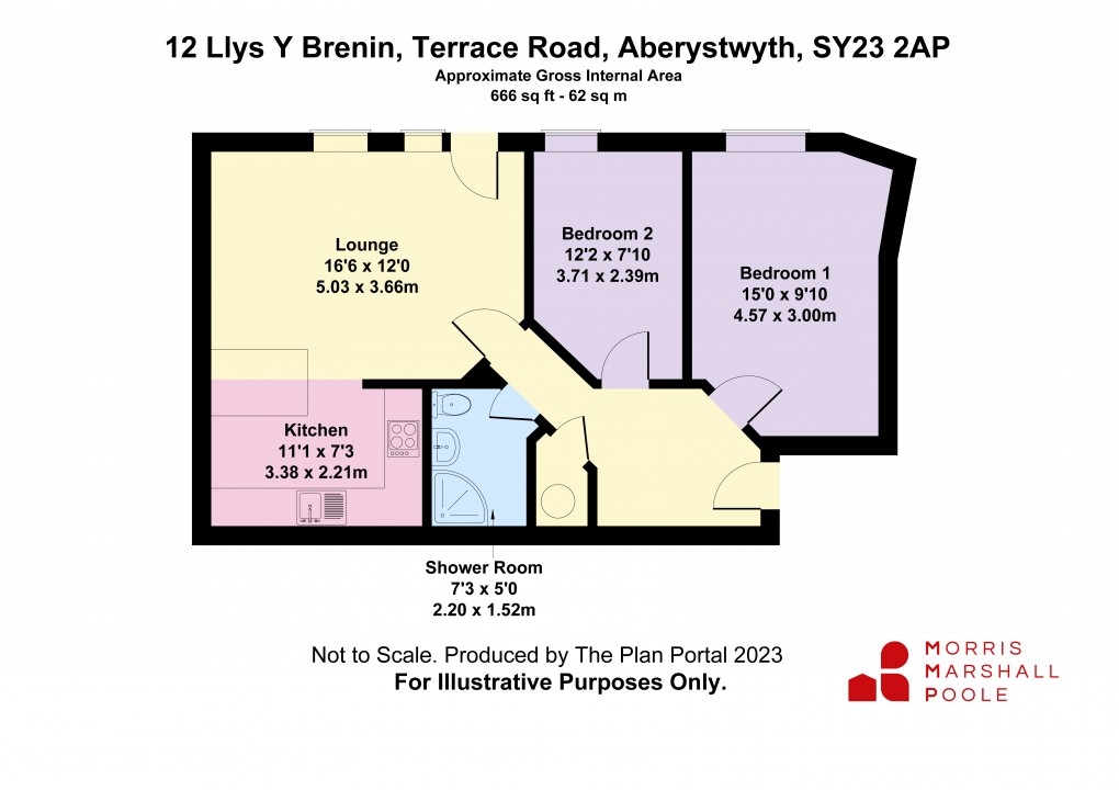 Floorplan for Llys Y Brenin, Terrace Road, Aberystwyth, Ceredigion