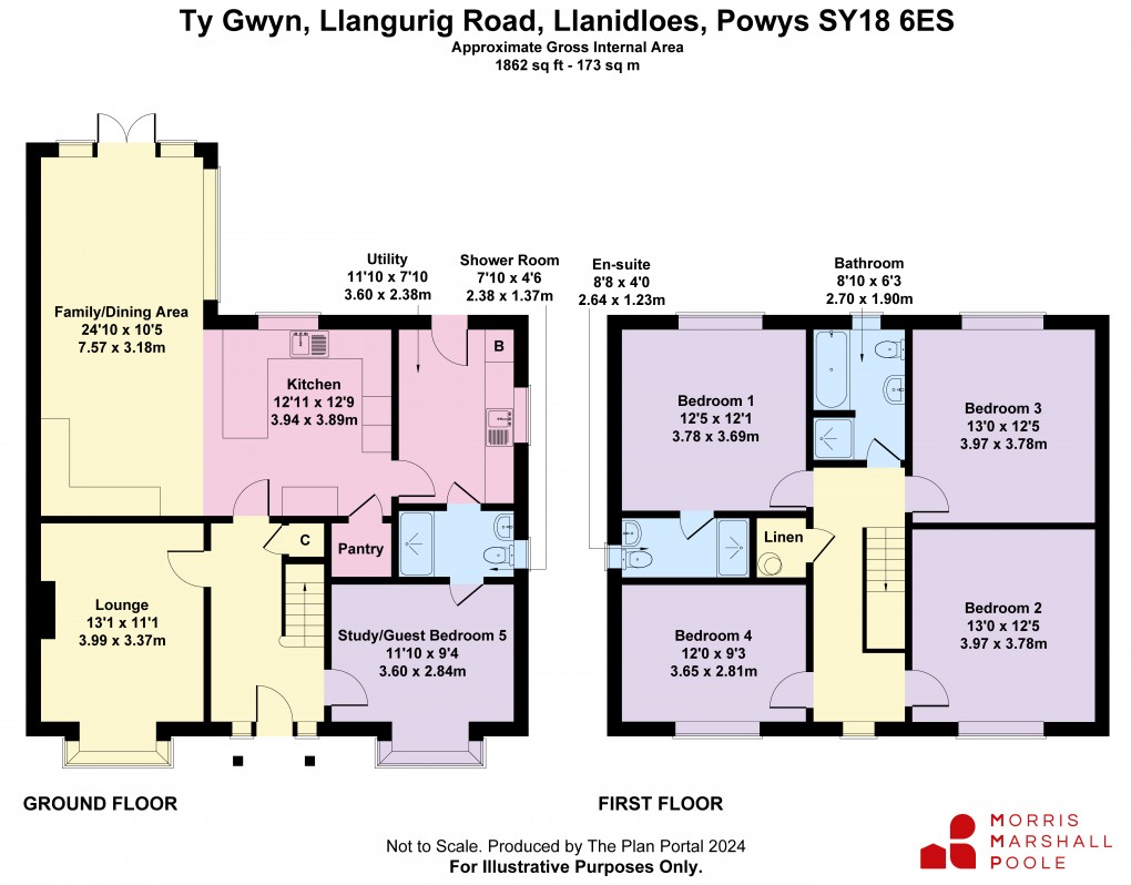 Floorplan for Llangurig Road, Llanidloes, Powys
