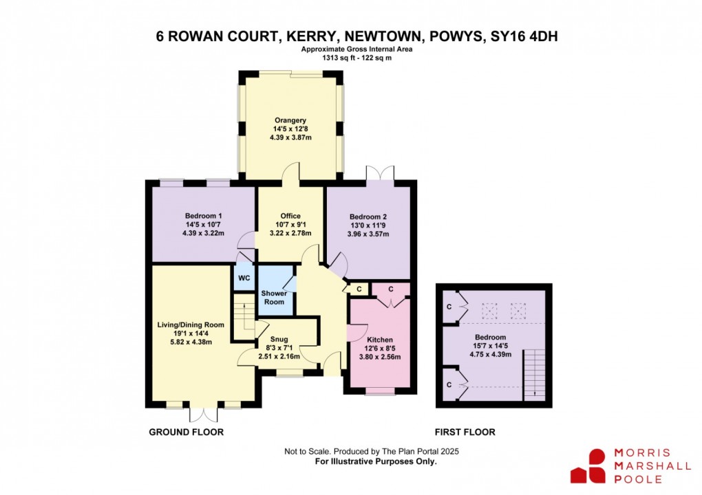 Floorplan for Rowan Court, Kerry, Newtown, Powys