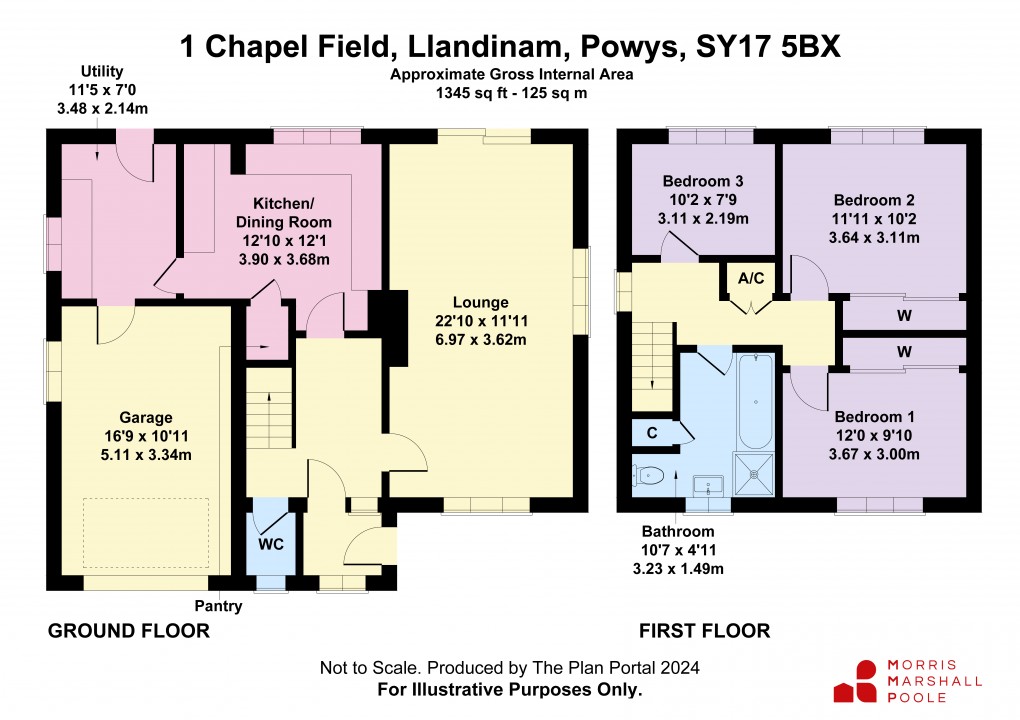 Floorplan for Chapel Field, Llandinam, Powys