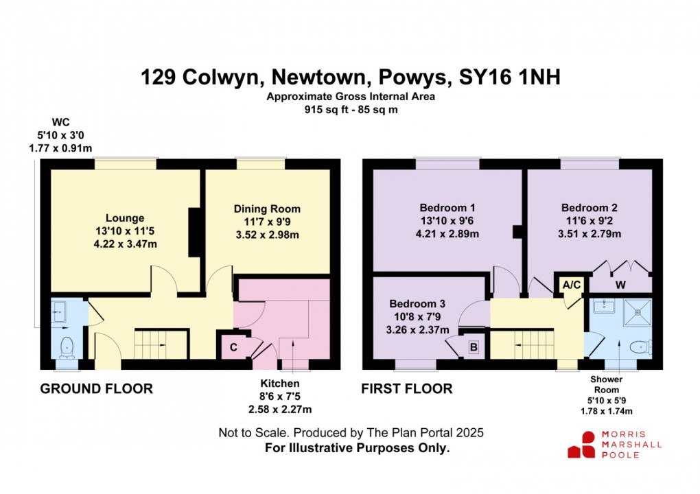 Floorplan for Colwyn, Newtown, Powys