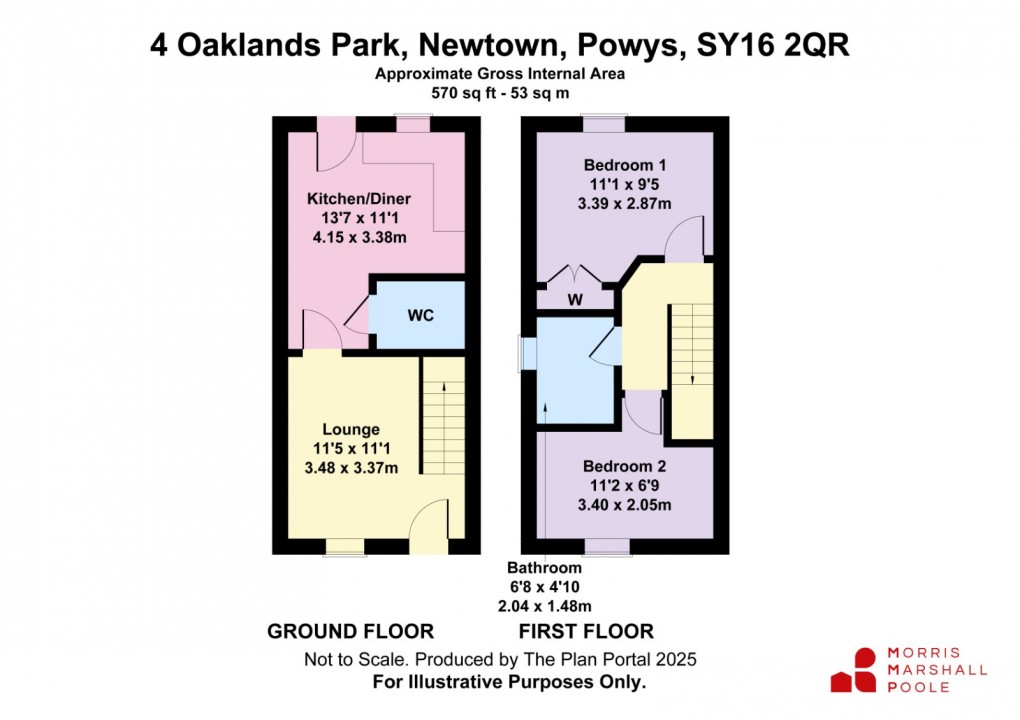 Floorplan for Oaklands Park, Newtown, Powys