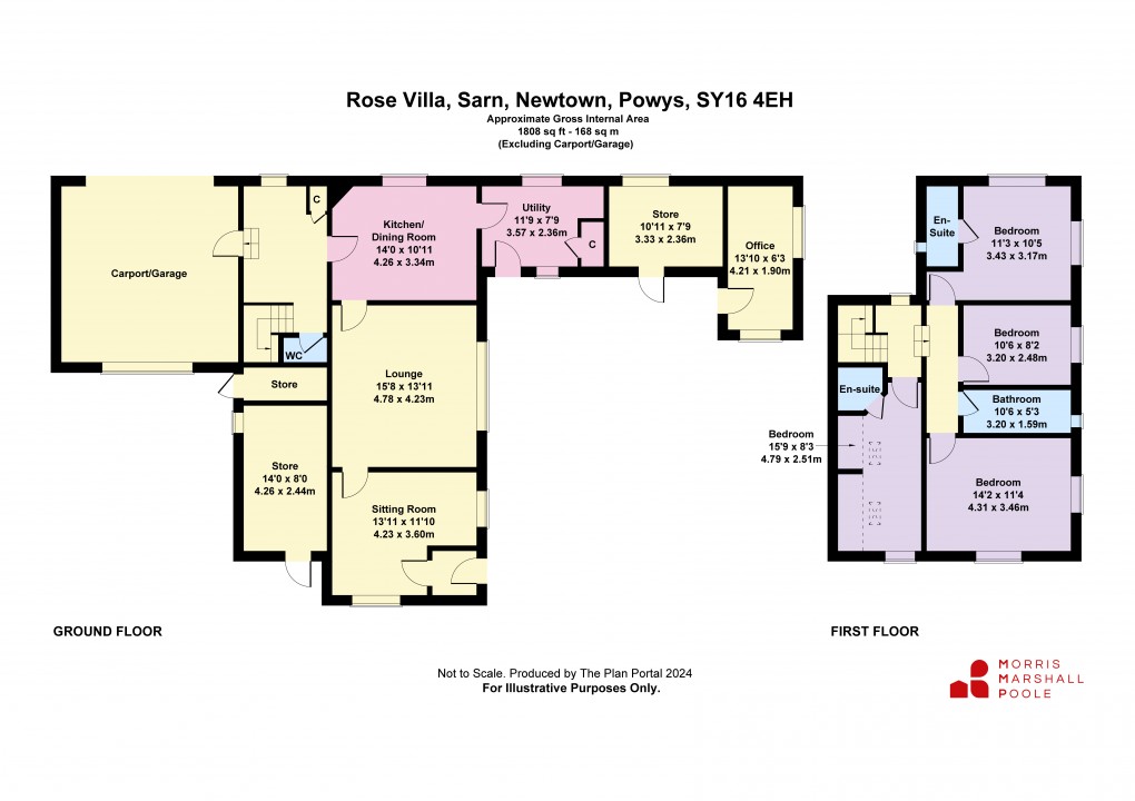 Floorplan for Sarn, Newtown, Powys