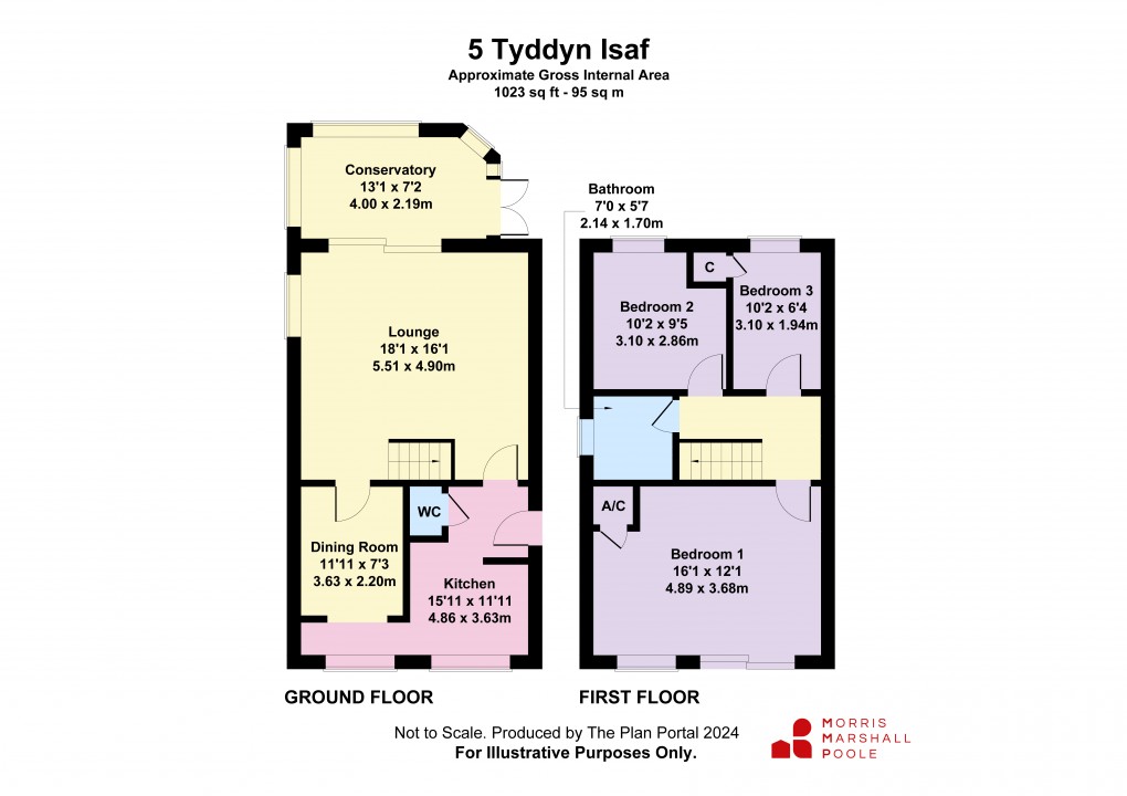 Floorplan for Tyddyn Isaf, Aberdyfi, Gwynedd