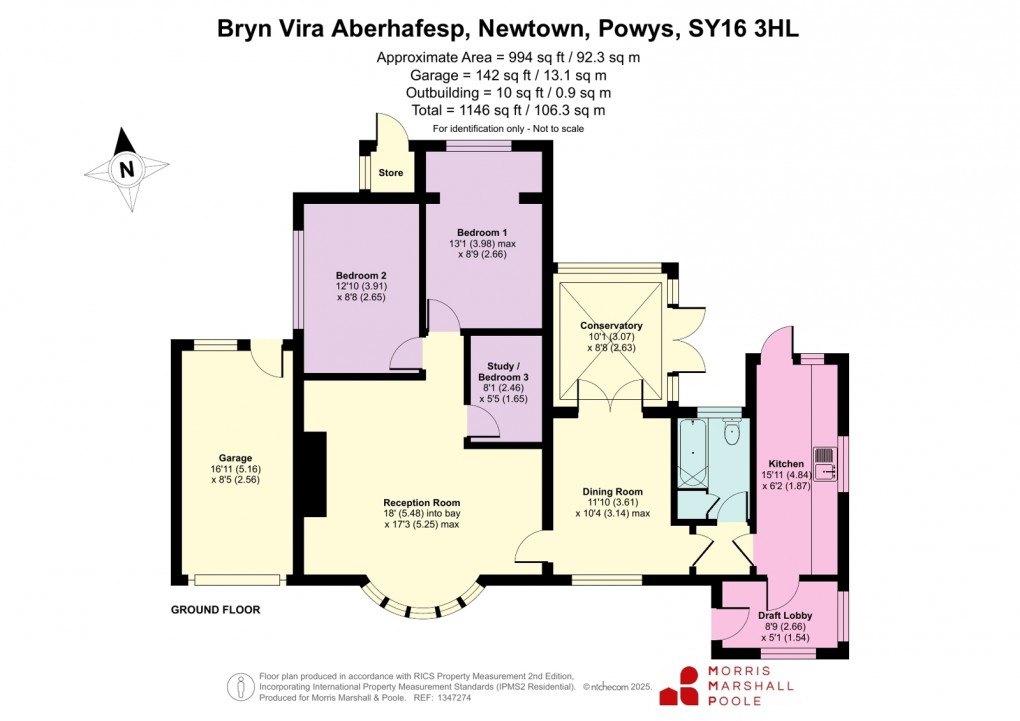 Floorplan for Aberhafesp, Newtown, Powys