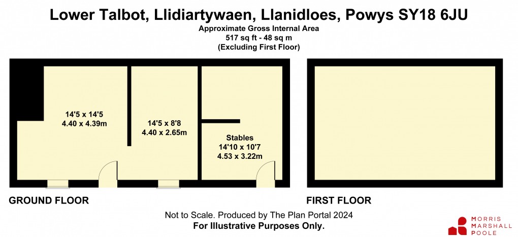 Floorplan for Llidiartywaun, Llanidloes, Powys