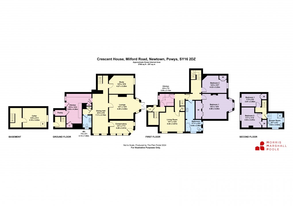 Floorplan for Milford Road, Newtown, Powys