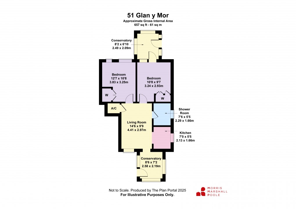 Floorplan for Glan Y Mor, Fairbourne, Gwynedd