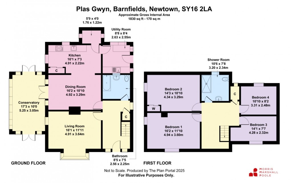 Floorplan for Barnfields, Newtown, Powys