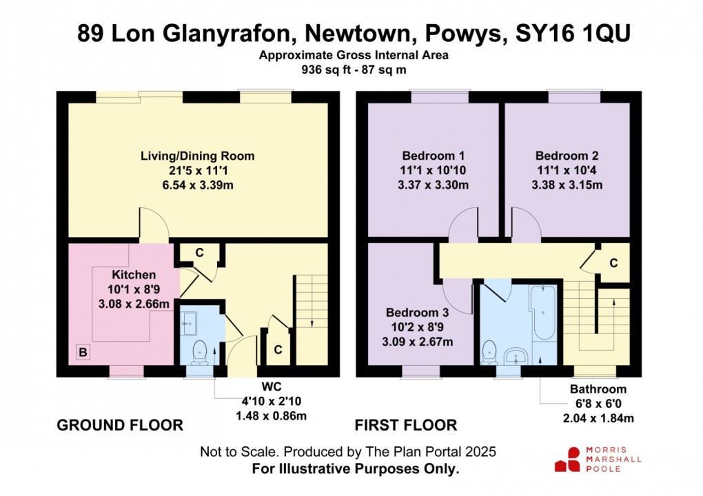 Floorplan for Lon Glanyrafon, Newtown, Powys