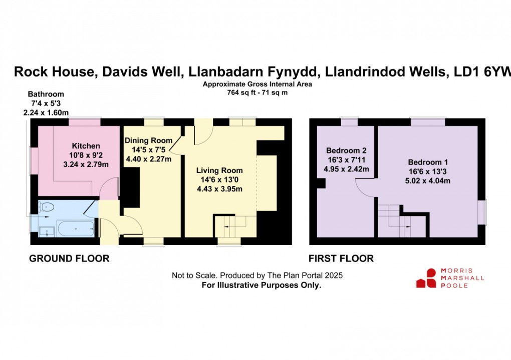 Floorplan for Davids Well, Llanbadarn Fynydd, Llandrindod Wells, Powys