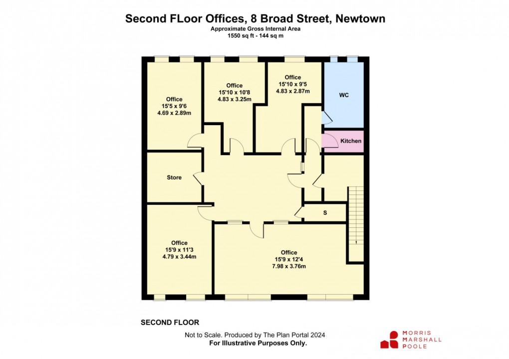 Floorplan for 8 Broad Street, Newtown, Powys