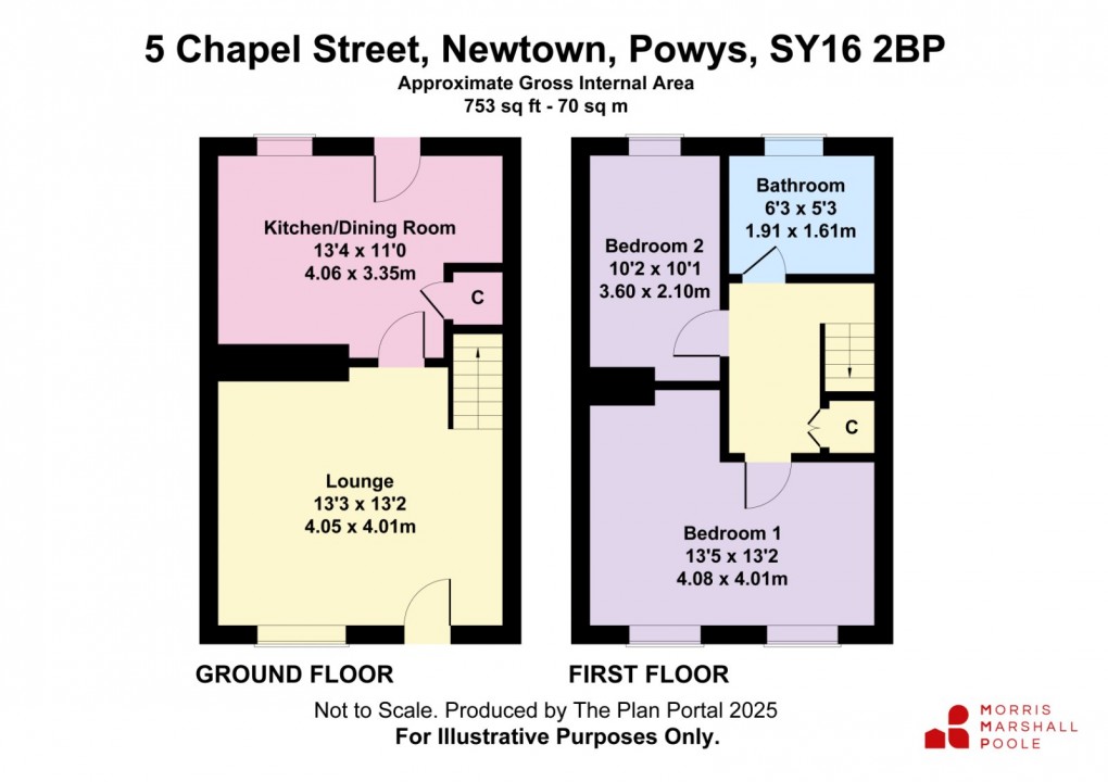 Floorplan for Chapel Street, Newtown, Powys