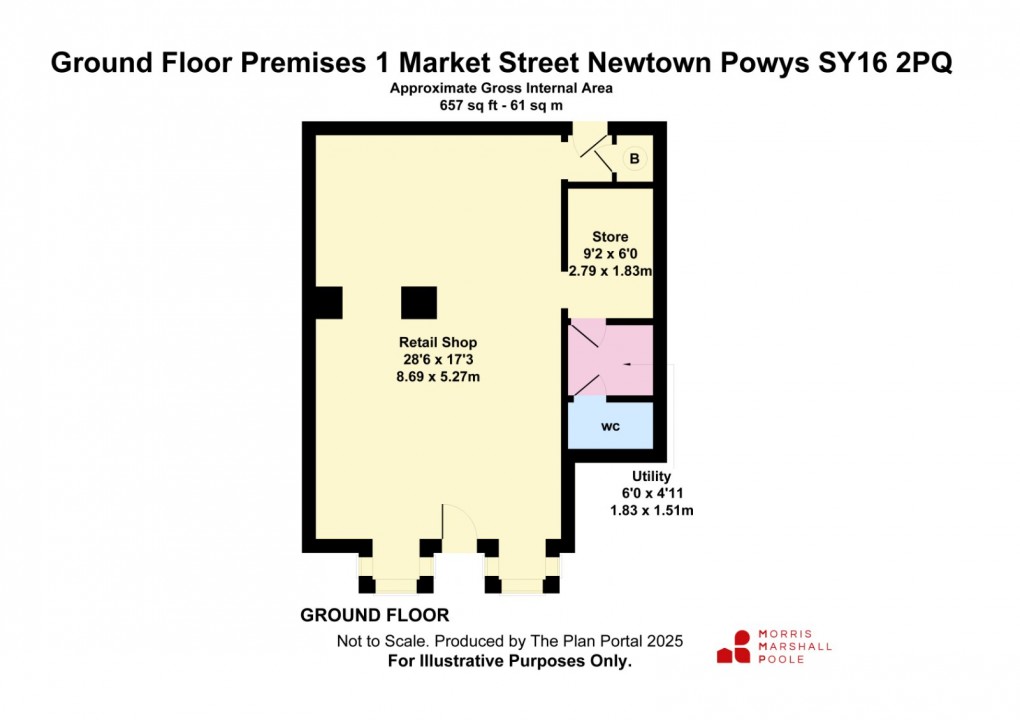 Floorplan for Market Street, Newtown, Powys