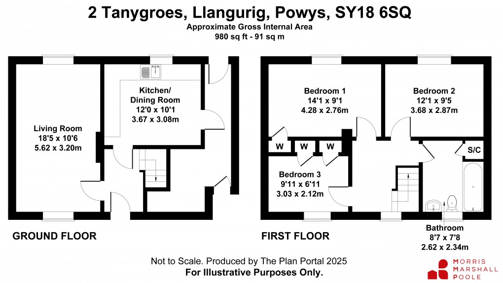 Floorplan for Llangurig, Llanidloes, Powys
