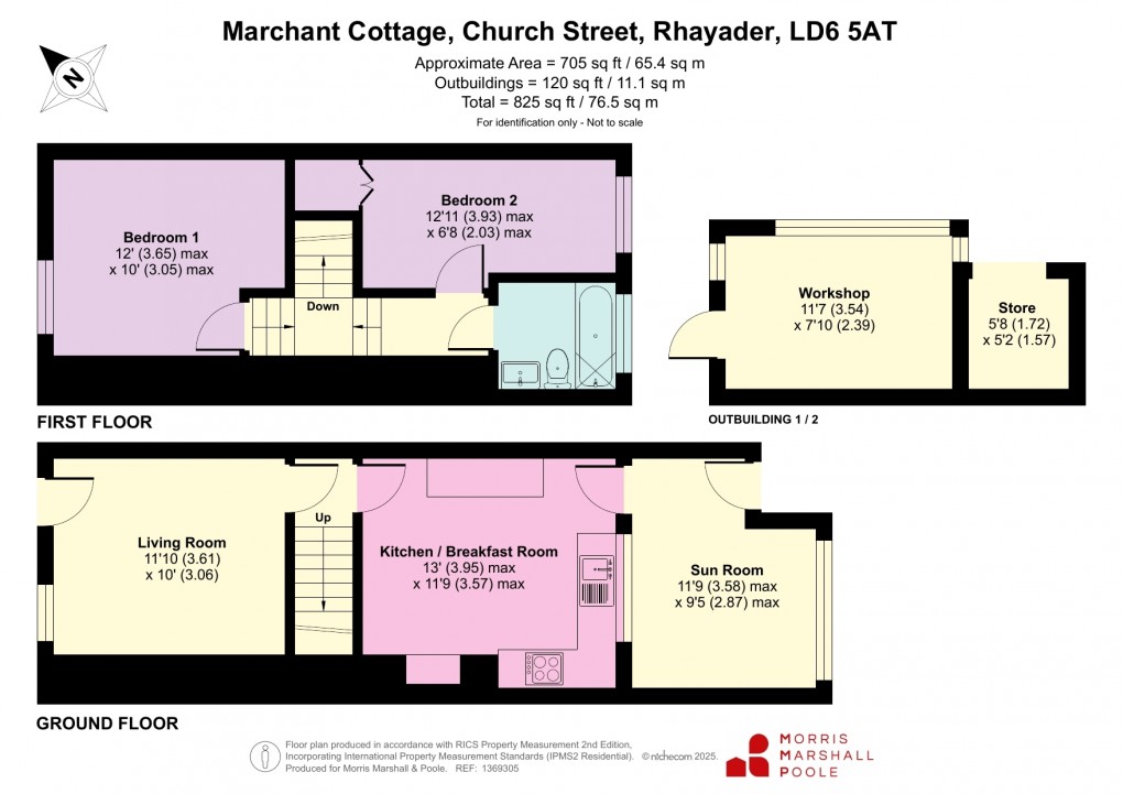 Floorplan for Church Street, Rhayader, Powys