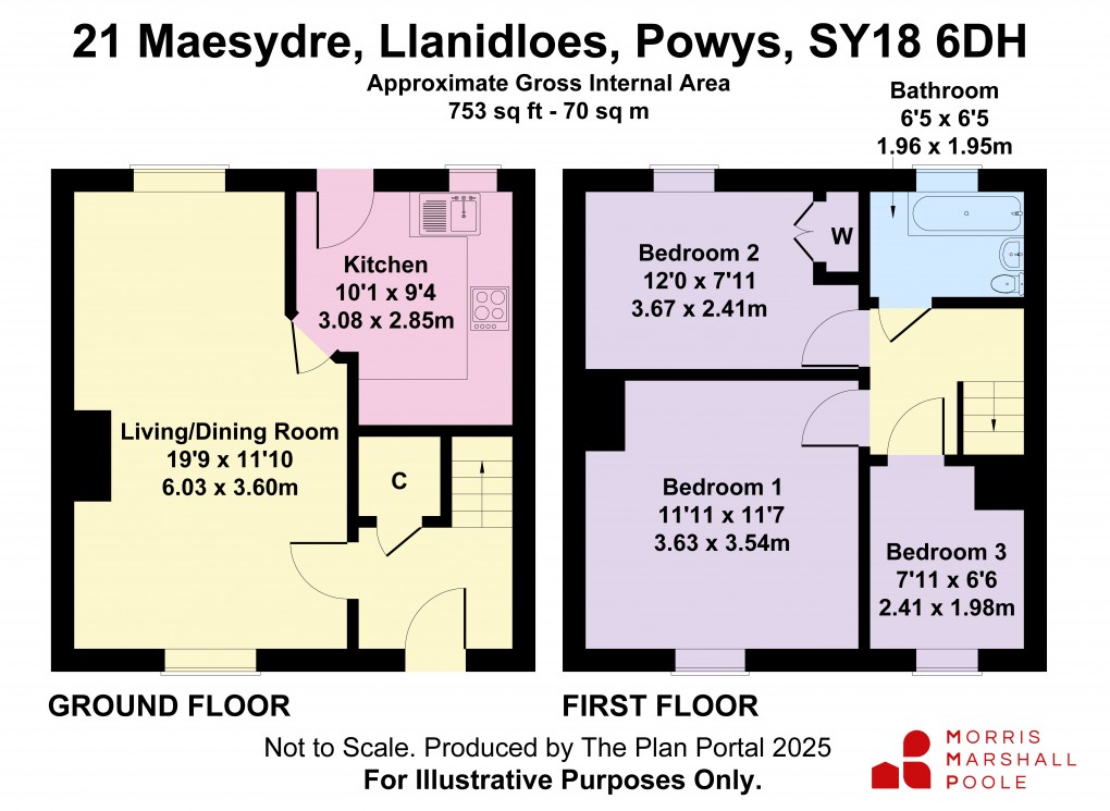 Floorplan for Maesydre, Llanidloes, Powys