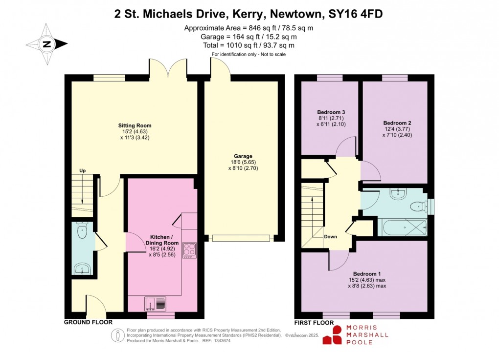 Floorplan for St. Michaels Drive, Kerry, Newtown, Powys
