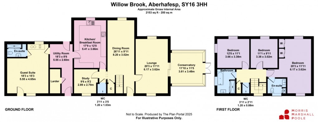 Floorplan for Aberhafesp, Newtown, Powys
