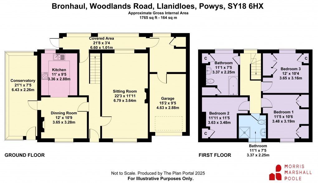 Floorplan for Woodlands Road, Llanidloes, Powys