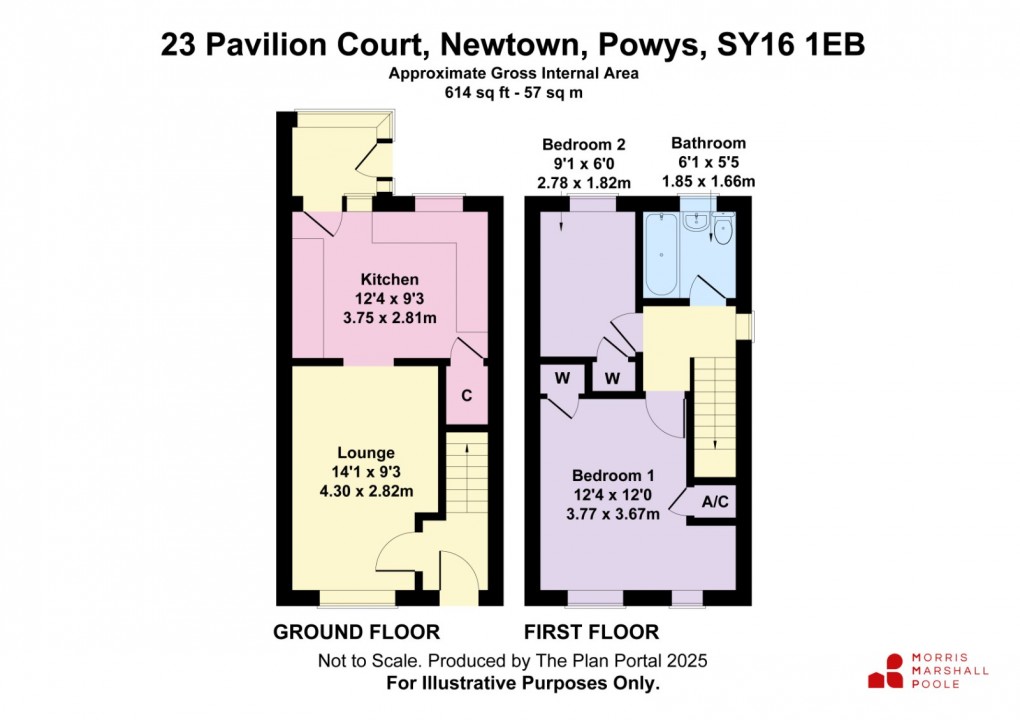 Floorplan for Pavilion Court, Newtown, Powys