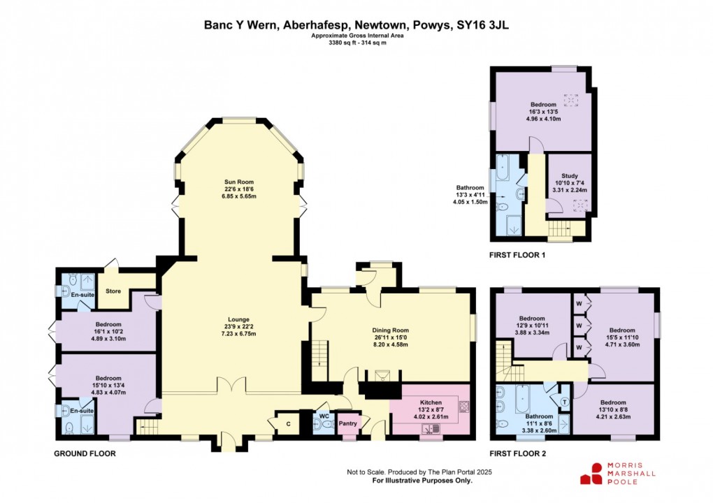 Floorplan for Aberhafesp, Newtown, Powys