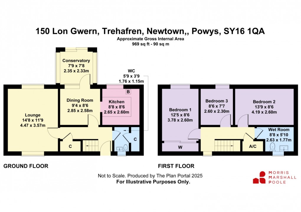 Floorplan for Lon Gwern, Trehafren, Newtown, Powys