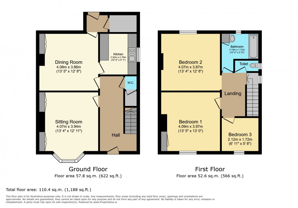 Floorplan for Ty Coch, Caersws, Powys
