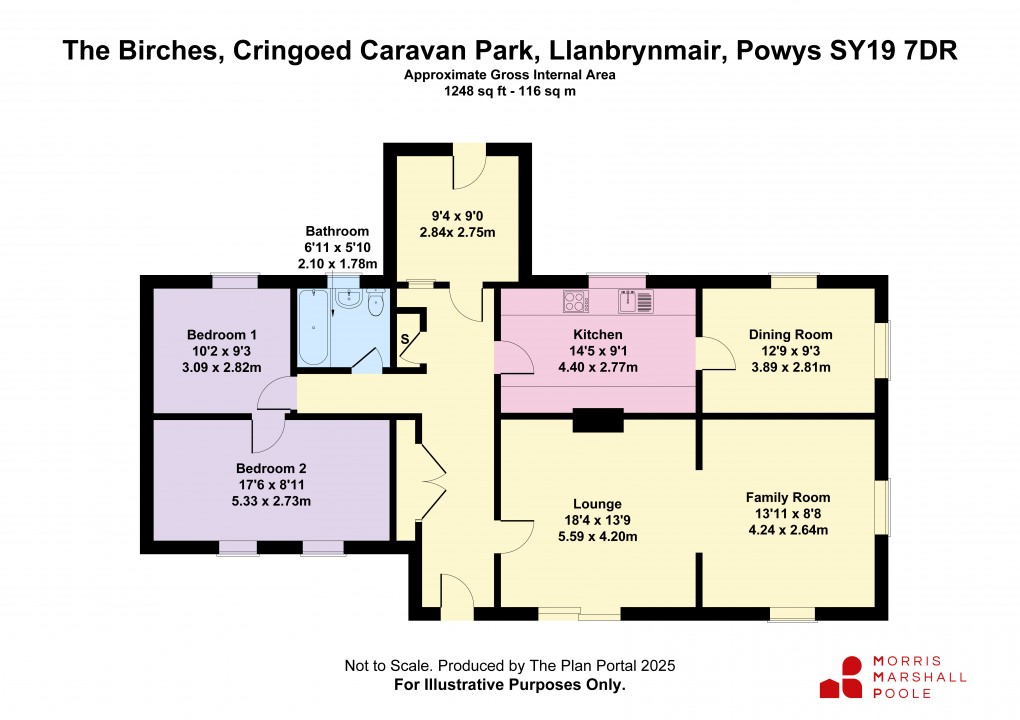 Floorplan for Llan, Llanbrynmair, Powys