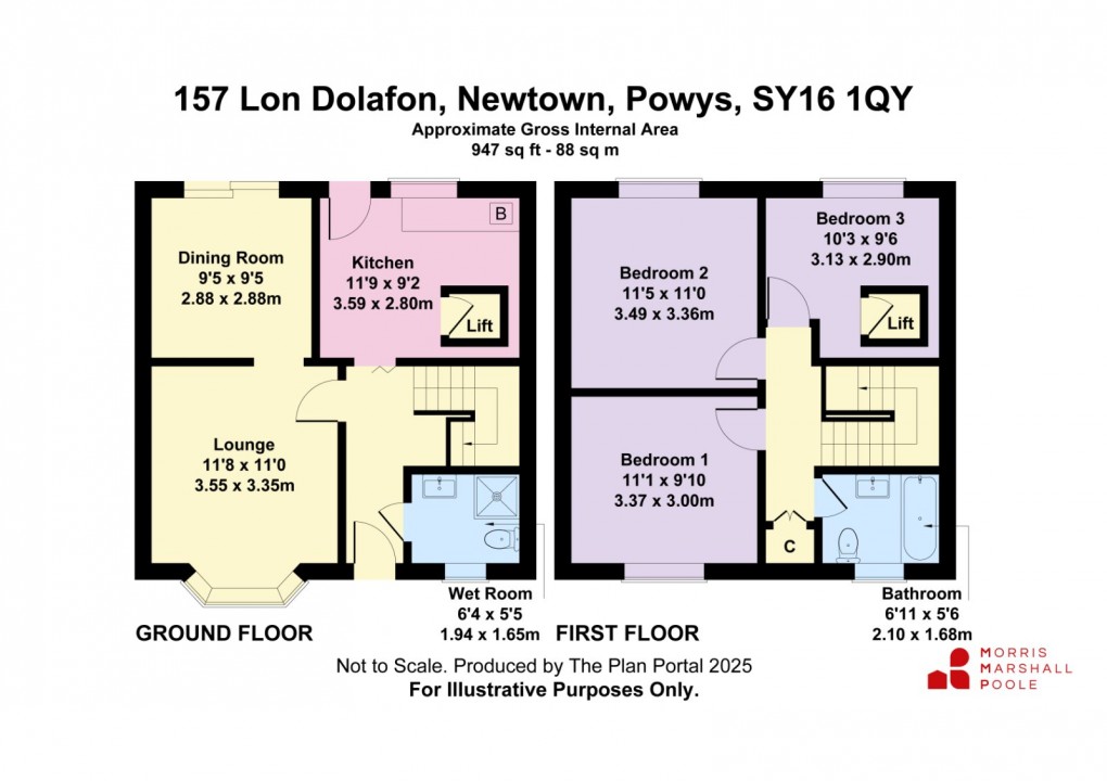 Floorplan for Lon Dolafon, Newtown, Powys