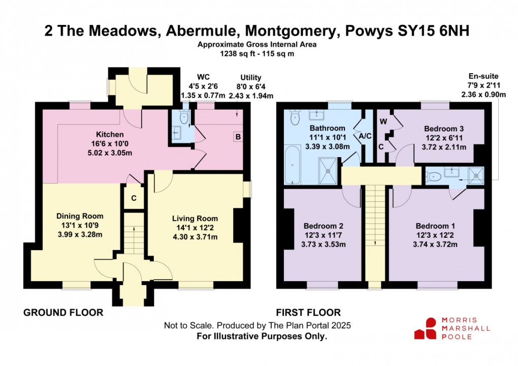 Floorplan for The Meadows, Abermule, Montgomery, Powys