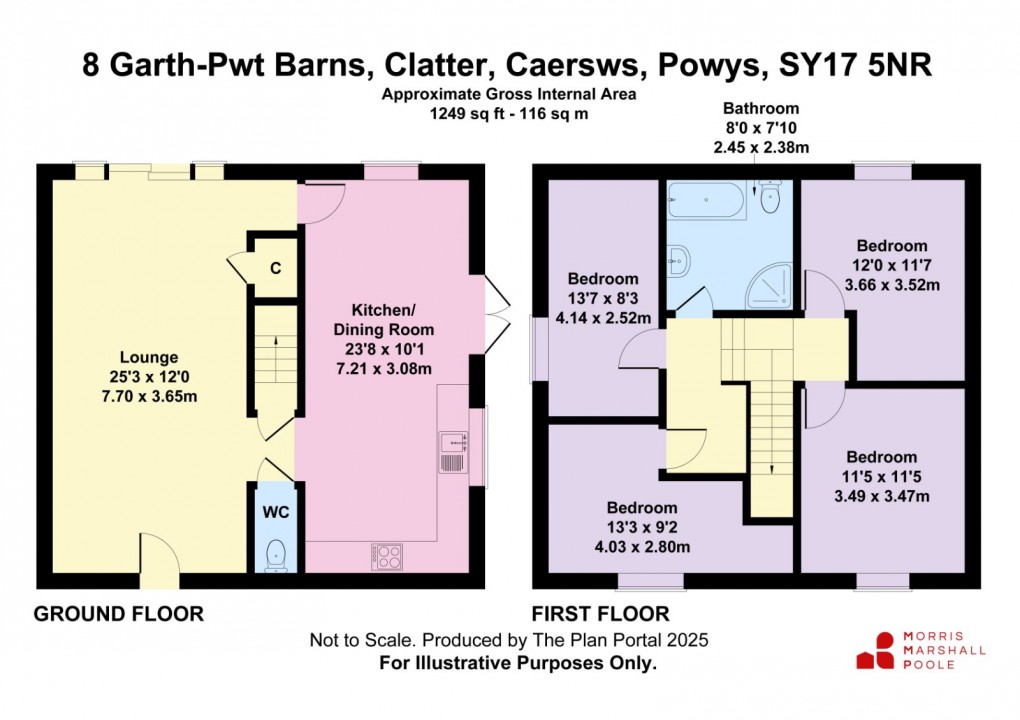 Floorplan for Clatter, Caersws, Powys