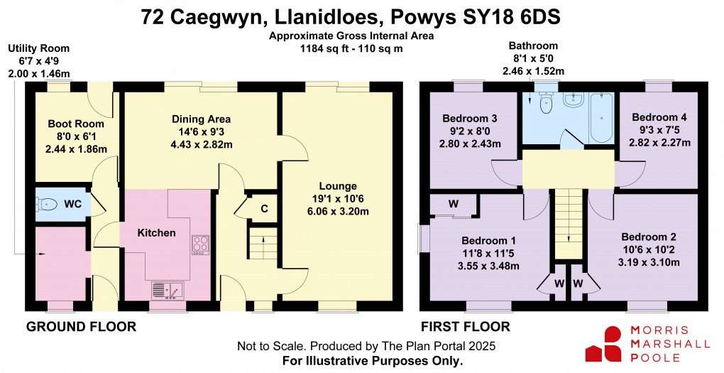 Floorplan for Caegwyn, Llanidloes, Powys