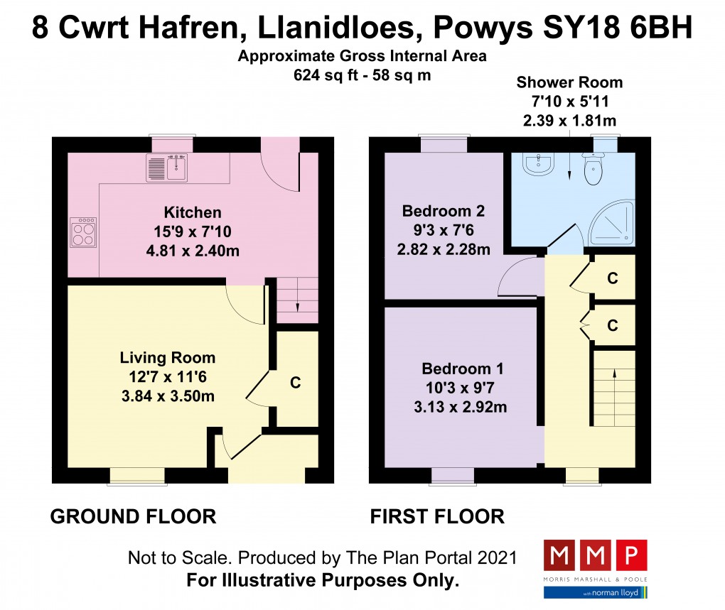 Floorplan for Cwrt Hafren, Llanidloes, Powys