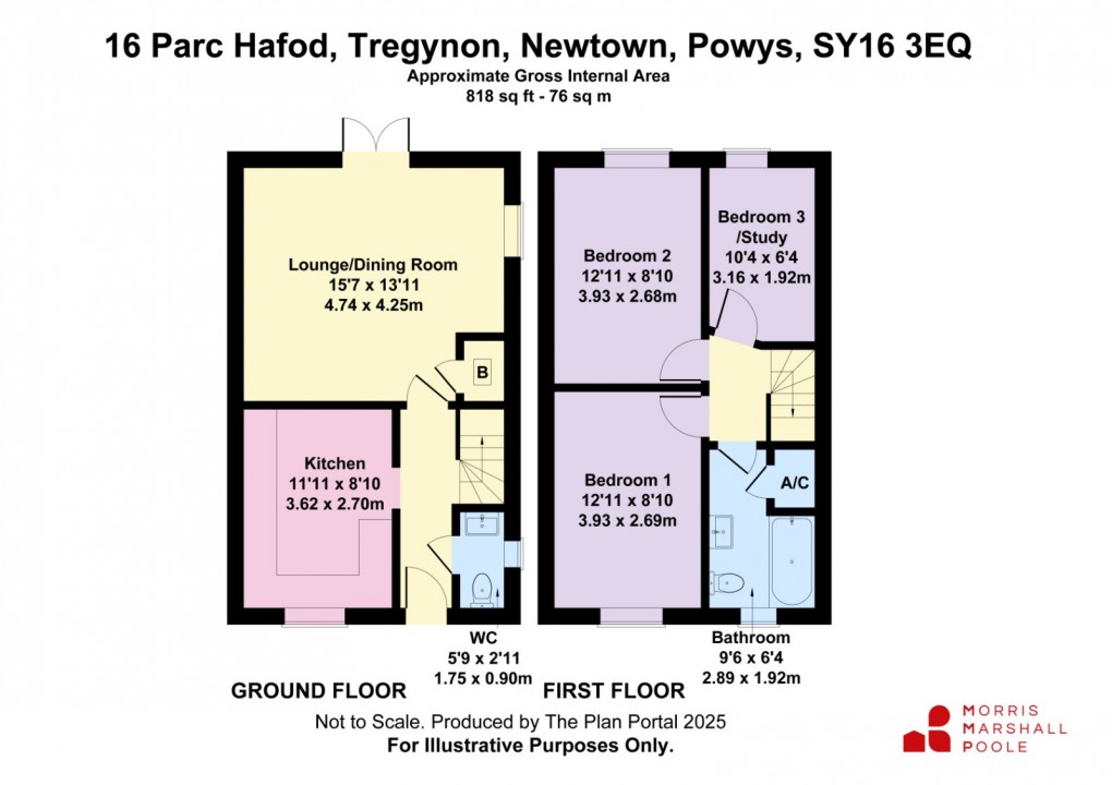 Floorplan for Parc Hafod, Tregynon, Newtown, Powys