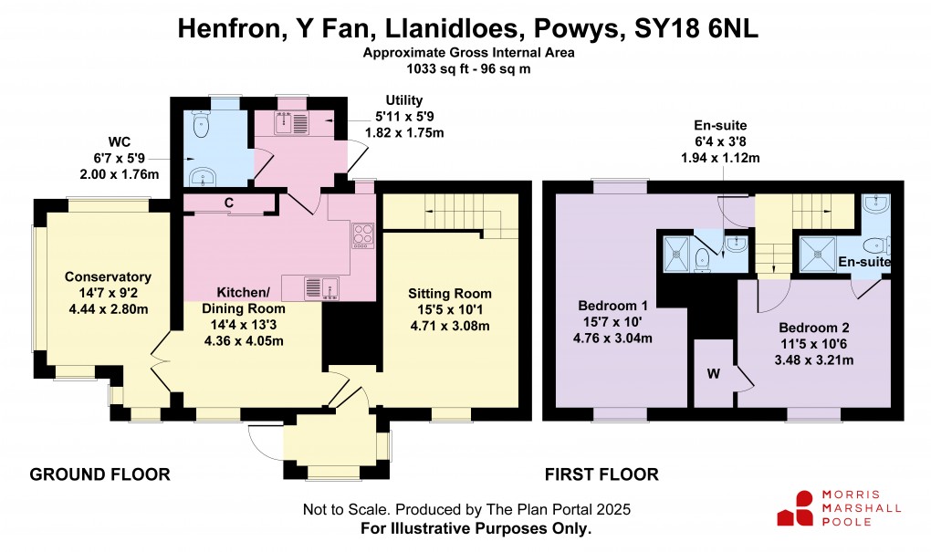 Floorplan for Van, Llanidloes, Powys