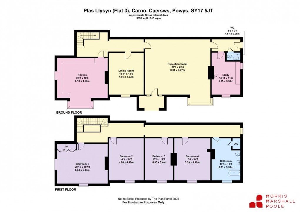 Floorplan for Carno, Caersws, Powys
