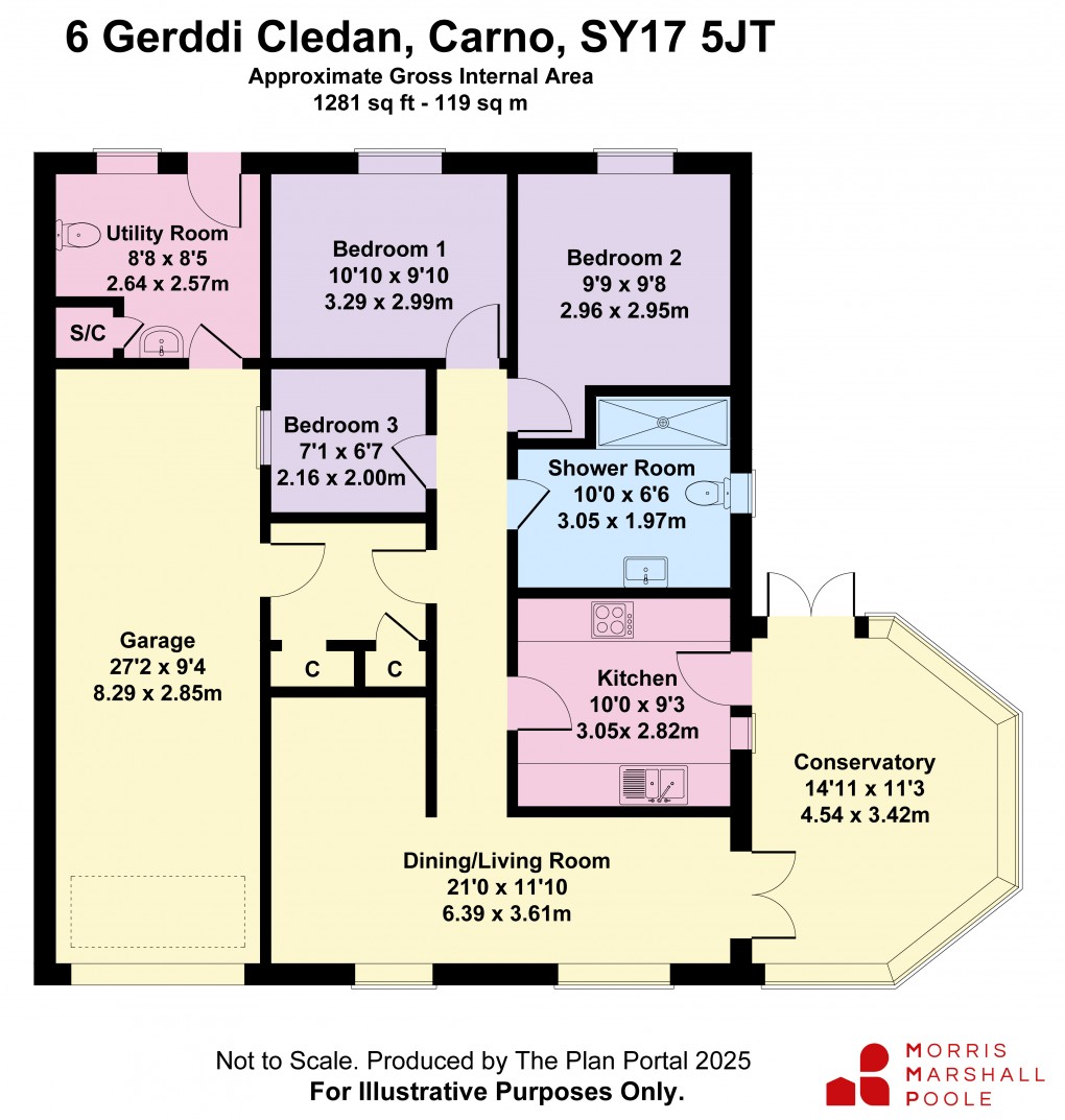 Floorplan for Carno, Caersws, Powys