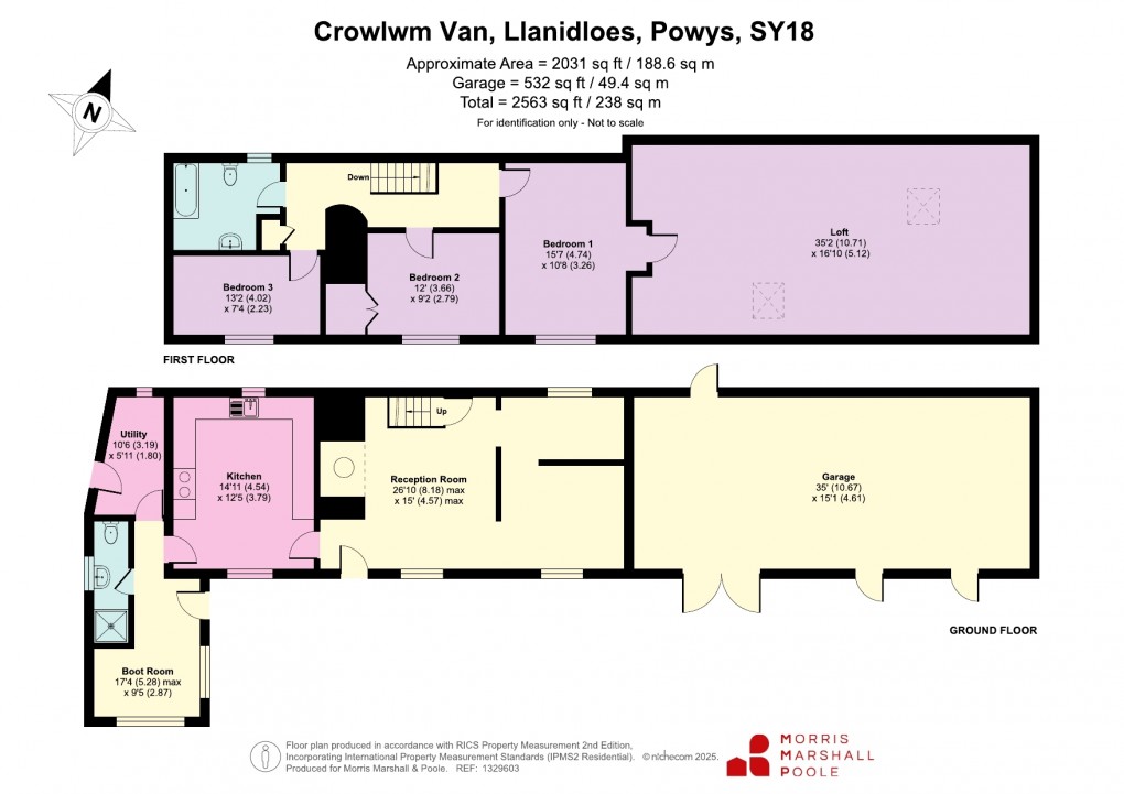 Floorplan for Van, Llanidloes, Powys