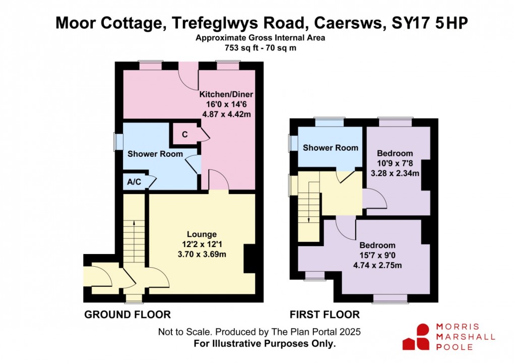 Floorplan for Trefeglwys Road, Caersws, Powys
