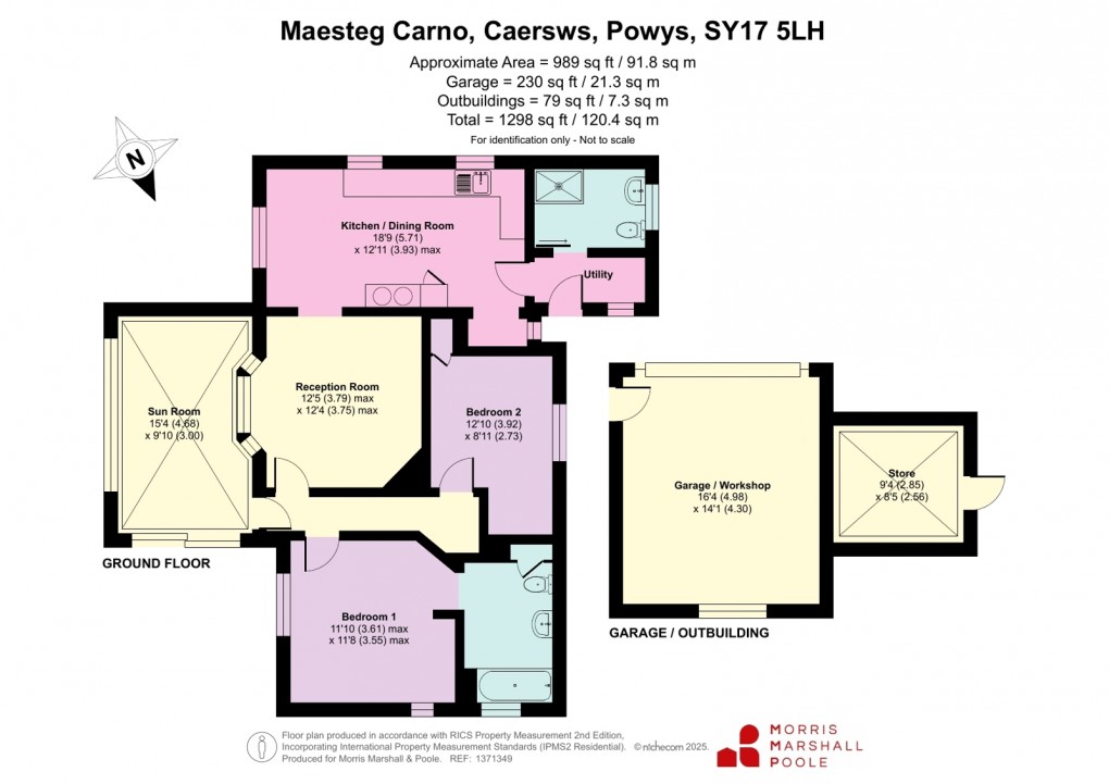 Floorplan for Carno, Caersws, Powys