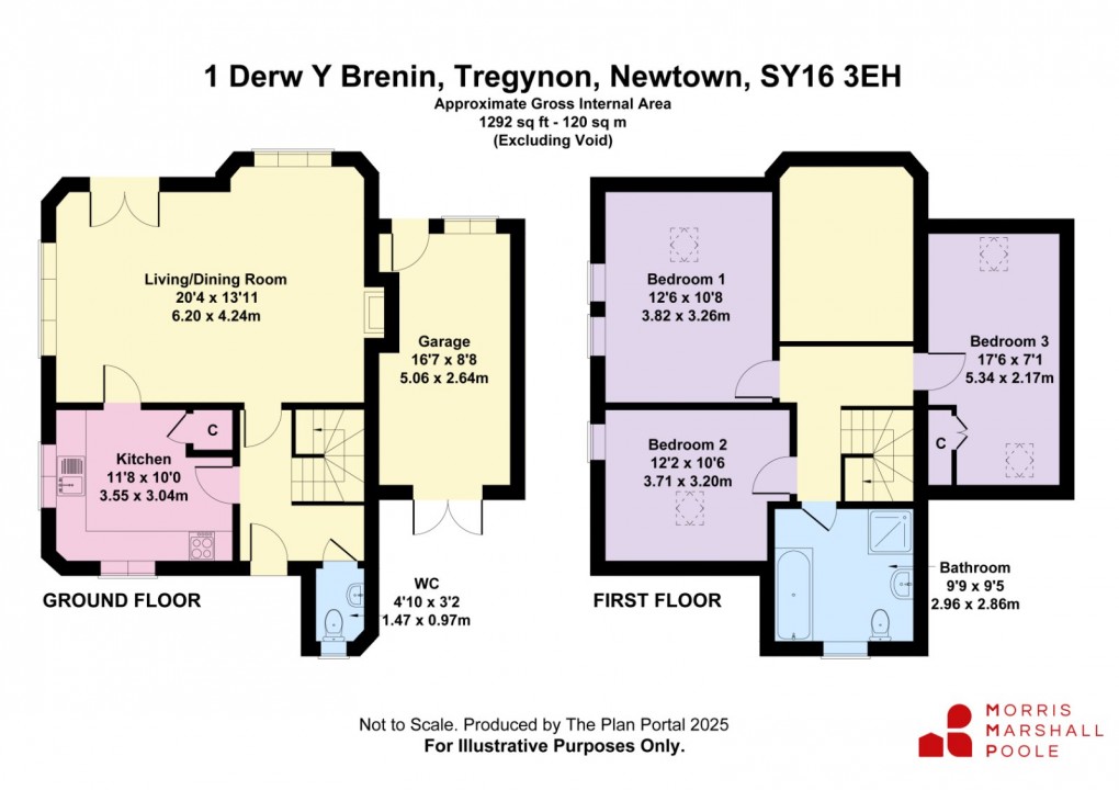 Floorplan for Derw Y Brenin, Tregynon, Newtown, Powys