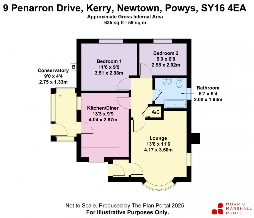 Floorplan for Penarron Drive, Kerry, Newtown, Powys