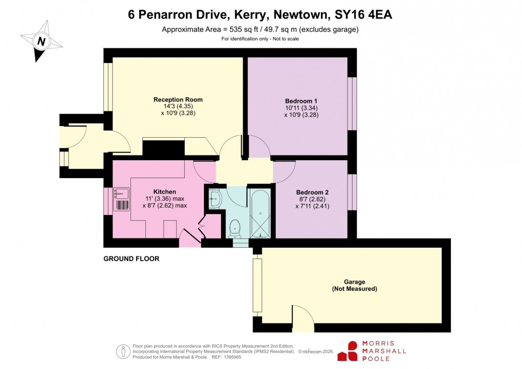 Floorplan for Penarron Drive, Kerry, Newtown, Powys