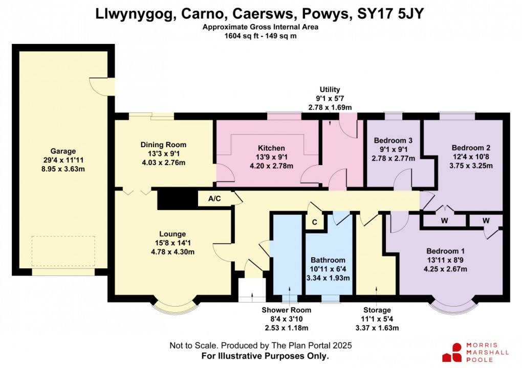 Floorplan for Carno, Caersws, Powys