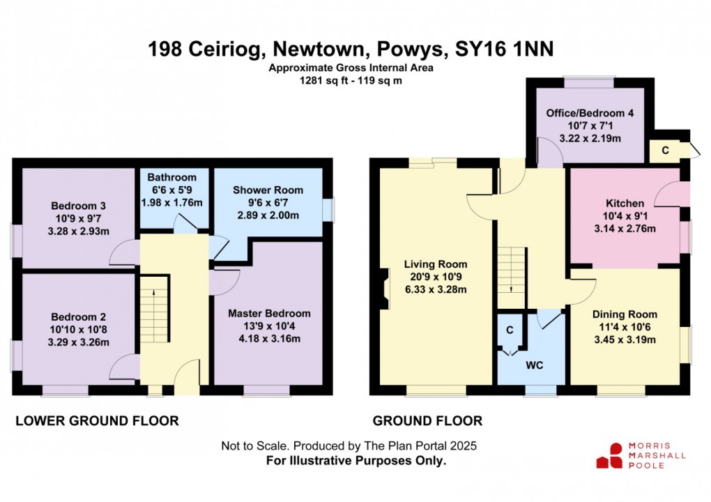 Floorplan for Ceiriog, Newtown, Powys