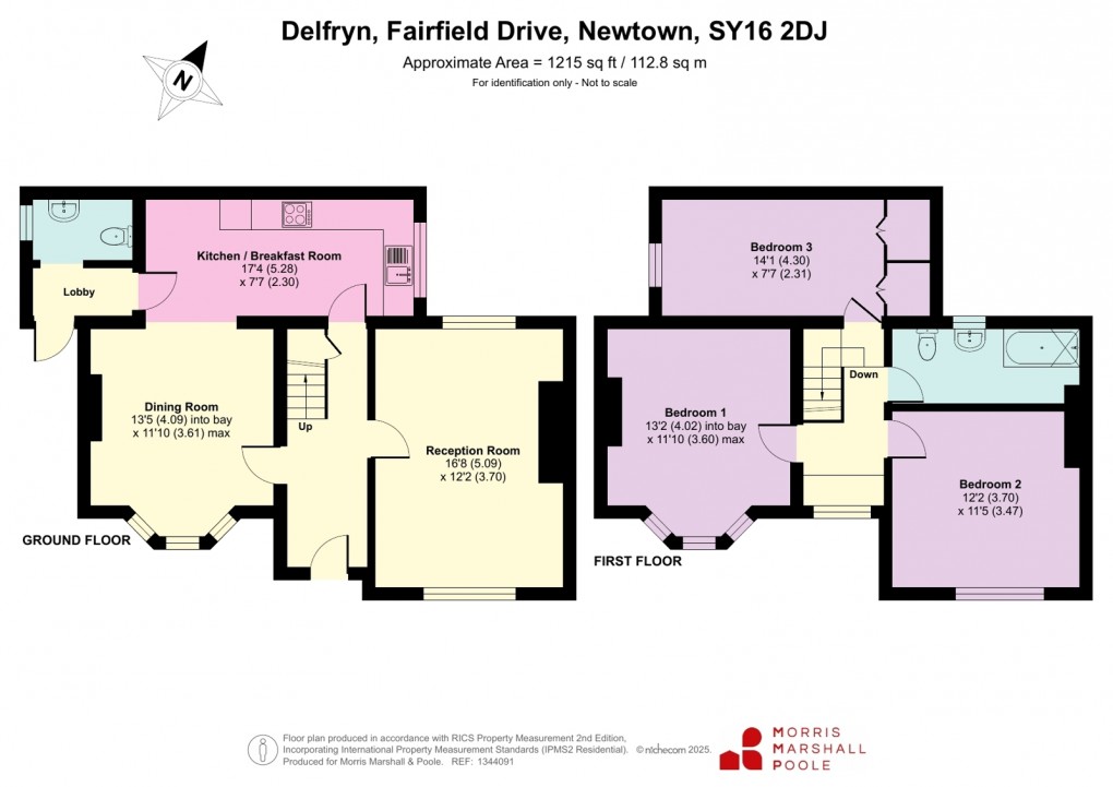 Floorplan for Fairfield Drive, Newtown, Powys