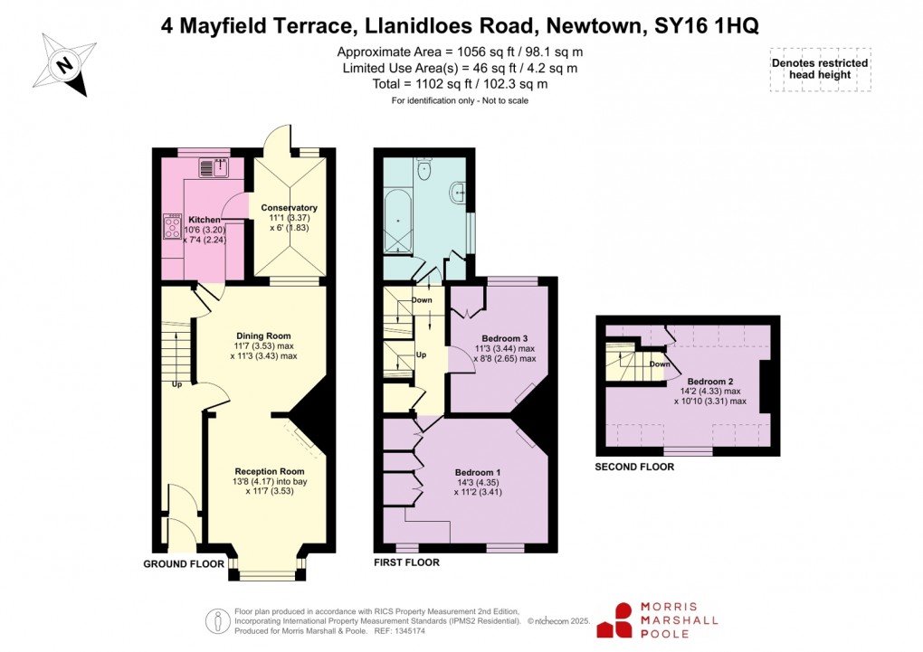 Floorplan for Mayfield Terrace, Llanidloes Road, Newtown, Powys