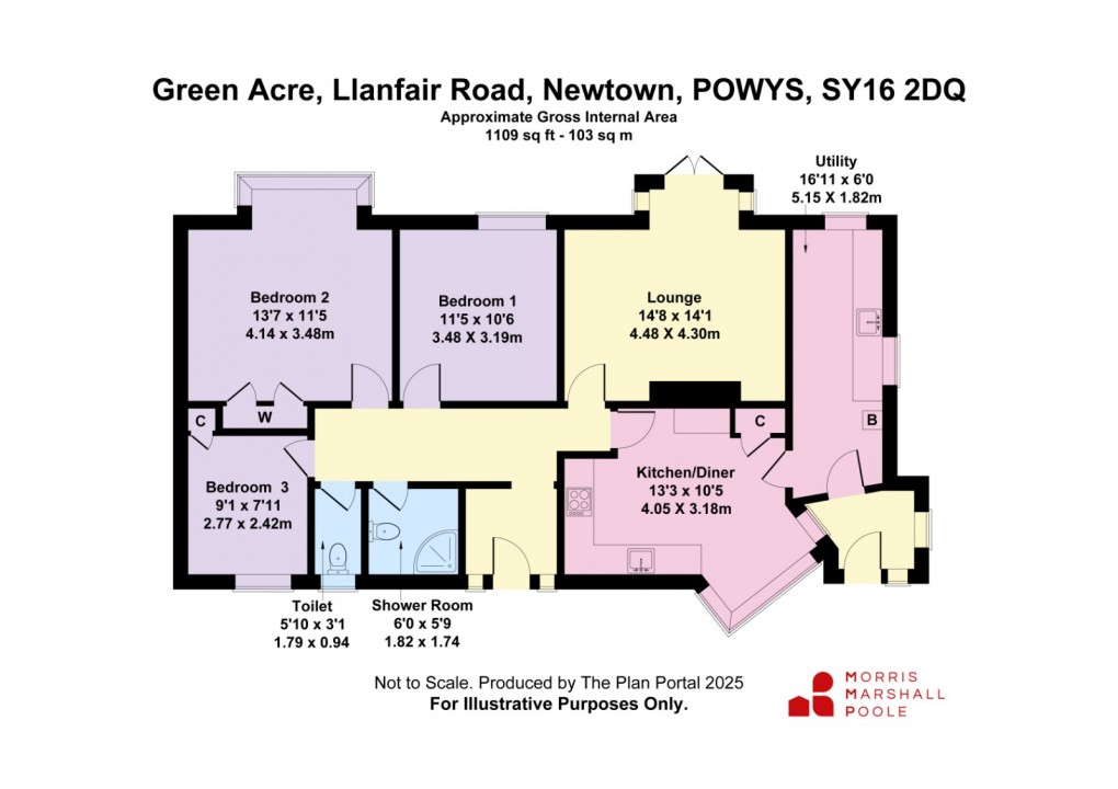 Floorplan for Llanfair Road, Newtown, Powys